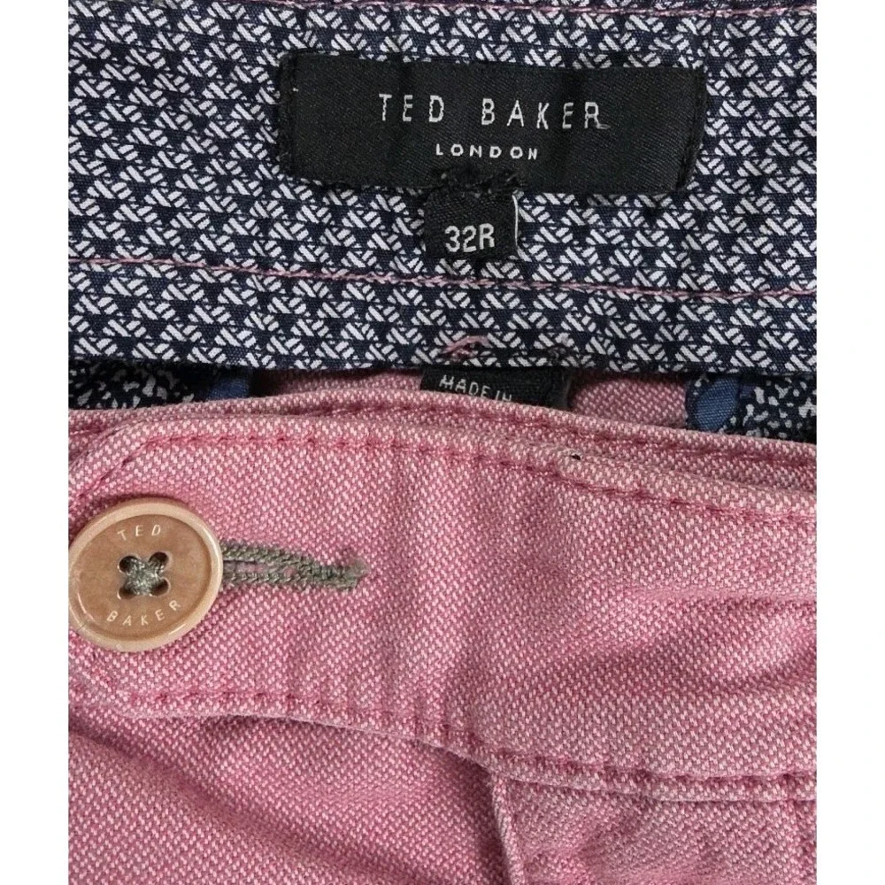 Ted Baker‎ LONDON Men's PINK Casual Chino Shorts 32 R Flat Front